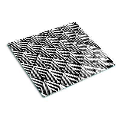 Szklana deska kuchenna Geometria w czerni i bieli