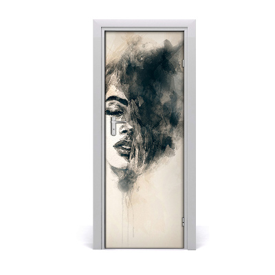 Naklejka samoprzylepna na drzwi Abstrakcja kobieta