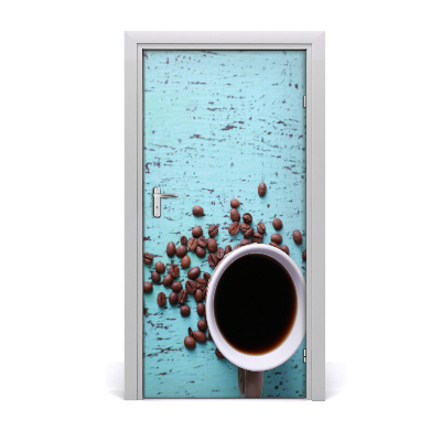 Naklejka na drzwi samoprzylepna Kubek kawy