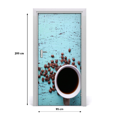 Naklejka na drzwi samoprzylepna Kubek kawy