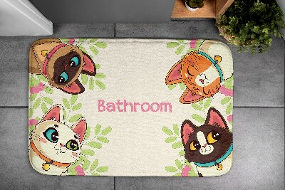 Dywanik antypoślizgowy do łazienki koty Kotki