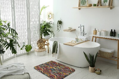 Antypoślizgowy dywanik łazienkowy Kolorowa Abstrakcja