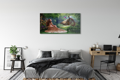 Obraz akrylowy Bażant kobieta las