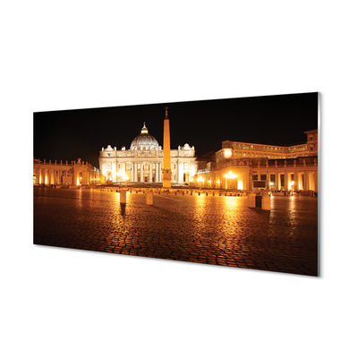 Obraz akrylowy Rzym Bazylika plac noc