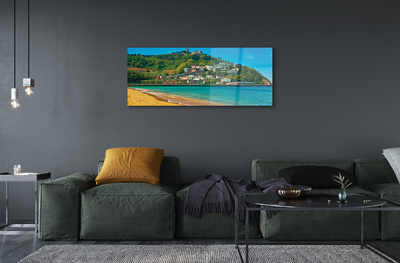 Obraz akrylowy Hiszpania Plaża góry miasto