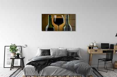 Obraz akrylowy Kieliszek 2 butelki wina
