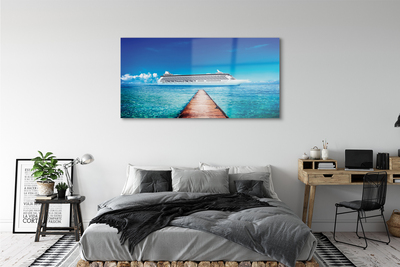 Obraz akrylowy Statek morze niebo lato