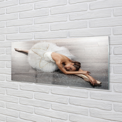 Obraz akrylowy Kobieta biała sukienka baletnica