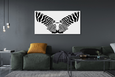Obraz na płótnie Odbicie lustrzane zebra