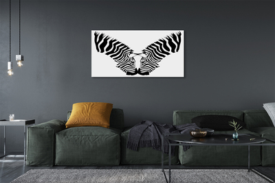 Obraz na płótnie Odbicie lustrzane zebra