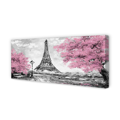 Obraz na płótnie Paryż drzewa wiosna