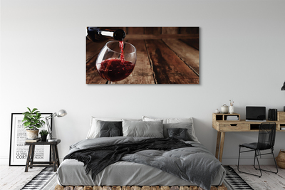 Obraz na płótnie Deski wino kieliszek