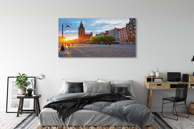 Obraz na płótnie Gdańsk Stare miasto wschód słońca