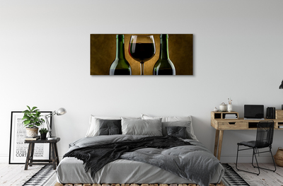 Obraz na płótnie Kieliszek 2 butelki wina