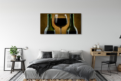 Obraz na płótnie Kieliszek 2 butelki wina
