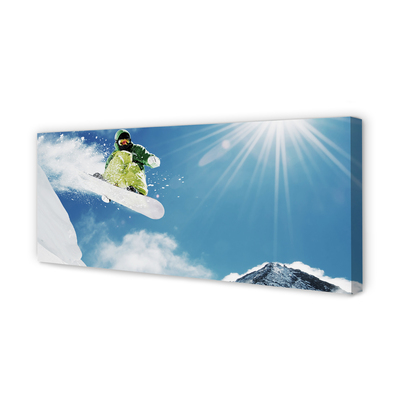 Obraz na płótnie Śnieg deska człowiek góry