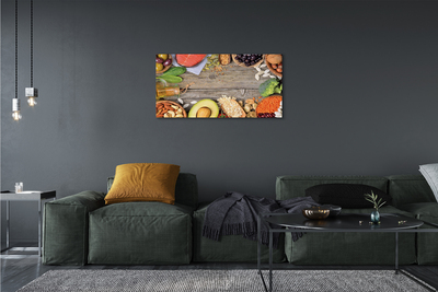Obraz na płótnie Fasola brokuł awokado orzechy