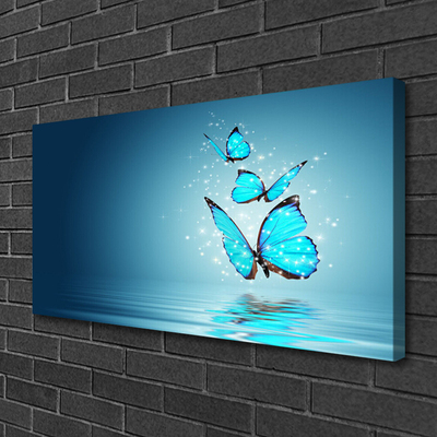 Obraz Canvas Niebieski Motyle Woda Sztuka