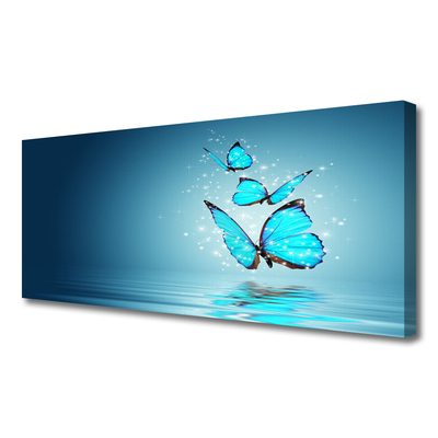 Obraz Canvas Niebieski Motyle Woda Sztuka