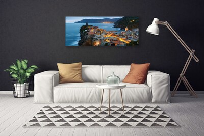 Obraz Canvas Morze Miasto Góry Krajobraz
