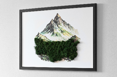 Obraz z mchem Szczyt góry nad lasem