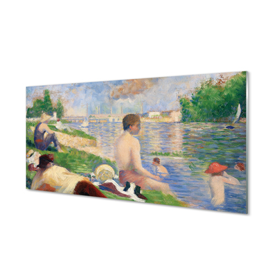 Obraz na szkle Studium końcowe dla kąpiących się w Asnieres - Georges Seurat