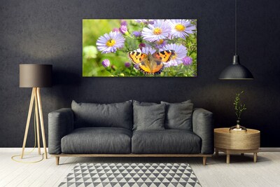 Obraz na Szkle Kwiaty Motyl Roślina Natura