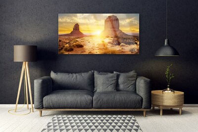 Obraz na Szkle Pustynia Słońce Krajobraz