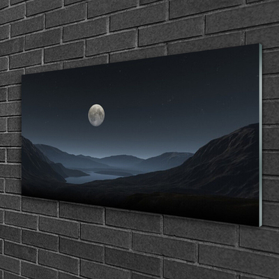 Obraz na Szkle Noc Księżyc Krajobraz