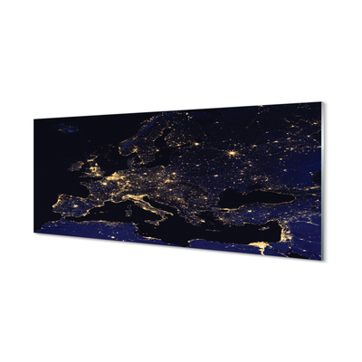 Szklany Panel Światła mapy niebo