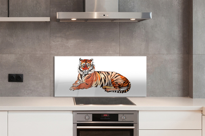 Panel Szklany Malowany tygrys