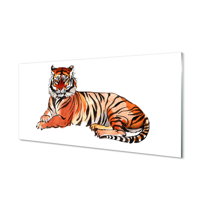 Panel Szklany Malowany tygrys