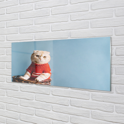 Panel Szklany Siedzący kot