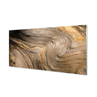 Szklany Panel Drewno struktura słoje