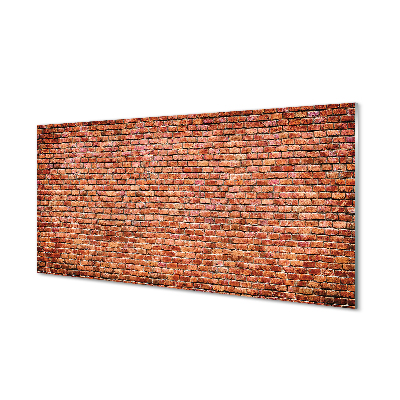 Szklany Panel Cegła mur ściana