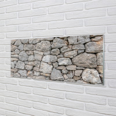 Szklany Panel Kamień ściana mur