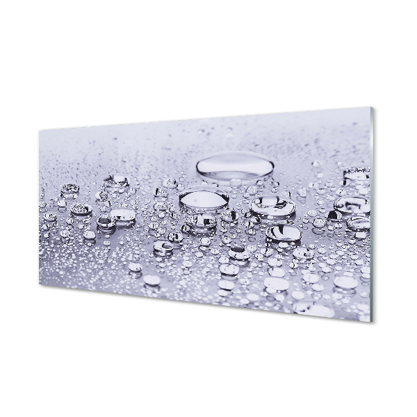 Szklany Panel Krople woda makro