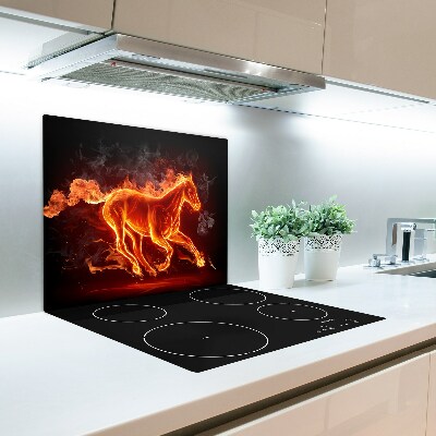 Deska kuchenna Koń w płomieniach