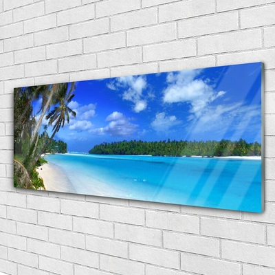 Obraz Akrylowy Plaża Palmy Morze