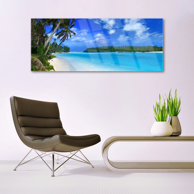 Obraz Akrylowy Plaża Palmy Morze