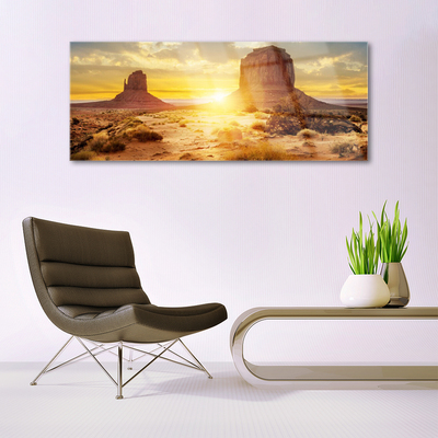 Obraz Akrylowy Pustynia Słońce Krajobraz
