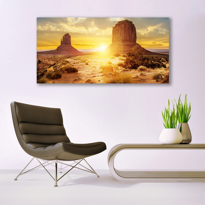 Obraz Akrylowy Pustynia Słońce Krajobraz