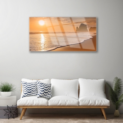 Obraz Akrylowy Morze Plaża Słońce Krajobraz