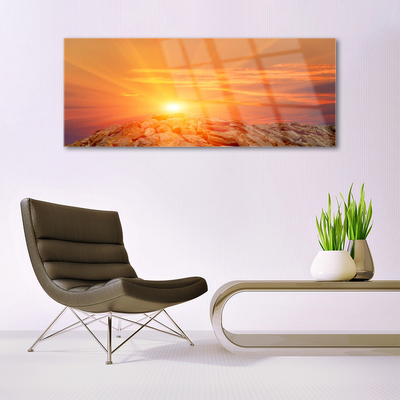 Obraz Akrylowy Słońce Niebo Góra Krajobraz