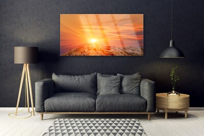 Obraz Akrylowy Słońce Niebo Góra Krajobraz