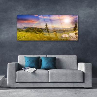 Obraz Akrylowy Góry Łąka Natura Niebo