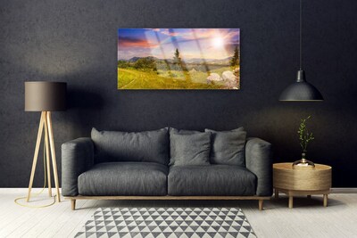 Obraz Akrylowy Góry Łąka Natura Niebo