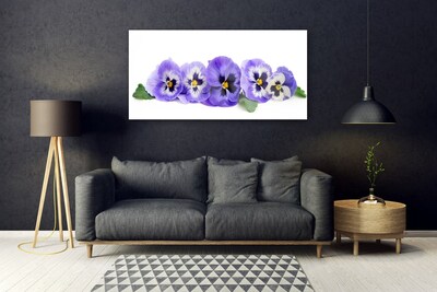 Obraz Akrylowy Płatki Kwiat Bratki