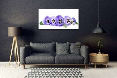 Obraz Akrylowy Płatki Kwiat Bratki