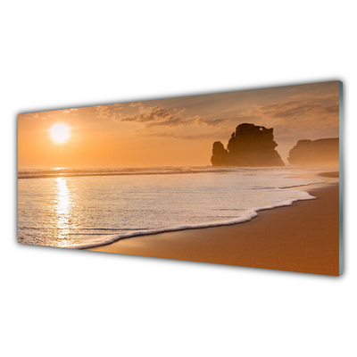 Panel Szklany Morze Plaża Słońce Krajobraz